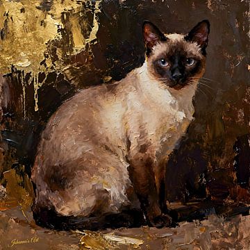 Katzenkunstsammlung – Siamkatze von Johannas Art Creations