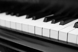 Piano sleutel zwart-wit beeld von Falko Follert