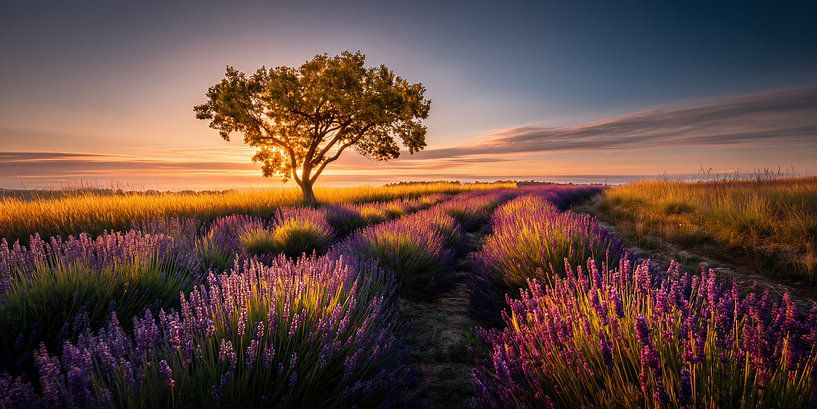 Abschied des Tages von fernlichtsicht