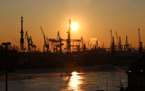 Zonsondergang Hamburg