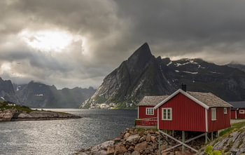 Sonnenuntergang Lofoten Norwegen