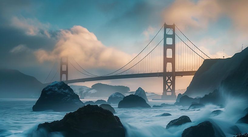 Strahlenfall am Meeresrand von fernlichtsicht