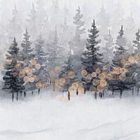 Gouden winterbos