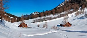 Die winterliche untere Ennsalm in Flachauwinkl