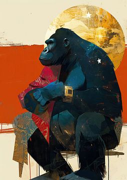 Gorilla Schilderij | Galactic Beast van ARTEO Schilderijen