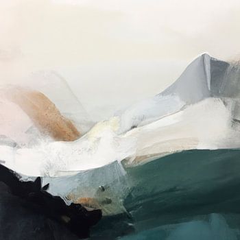 Abstrakte Landschaft in Erdtönen