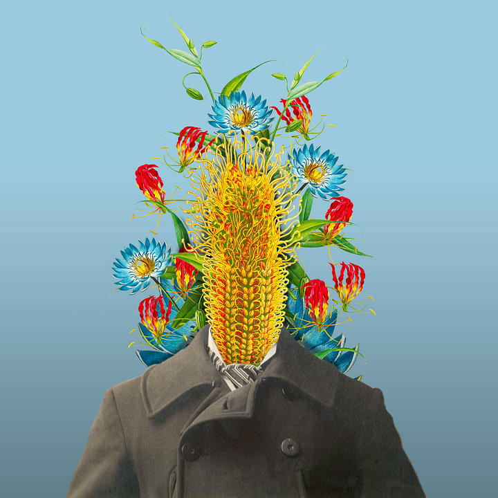 Zelfportret met bloemen 5 van <span class="secondary-font">toon joosen</span>