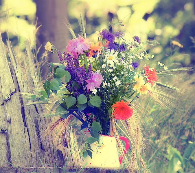 Wilde bloemen groet van de zomer van Tanja Riedel