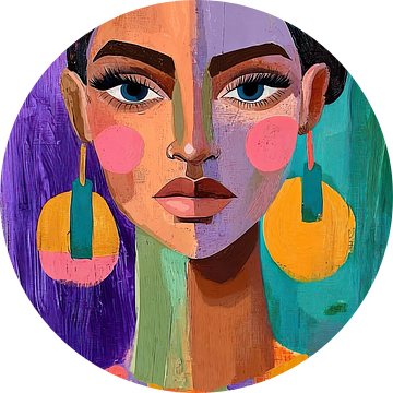 Modern abstract portret van een vrouw van PixelPrestige
