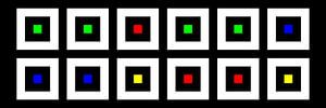 Verschachtelt | Mittig | 06x02 | N=02 | Random #04 | RGBY