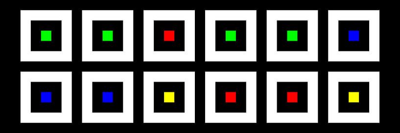 Verschachtelt | Mittig | 06x02 | N=02 | Random #04 | RGBY von Gerhard Haberern