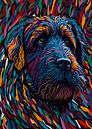Abstract expressionism Airedale Terrier art by Sahruddin Said thumbnail