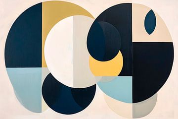 Géométrie abstraite dans des tons doux sur Poster Art Shop