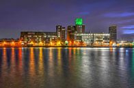 Rotterdam: Rheinhafen und Getreidesilo am Abend von Frans Blok Miniaturansicht