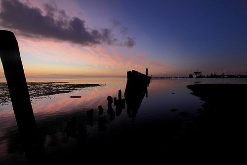 Ameland/Zonsopkomst op het wad