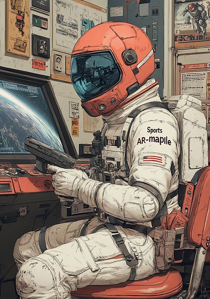 Ruimteman in Retrostijl van Lufy