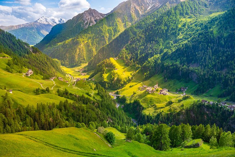 Sud Tirol Alpes vallée Passiria paysage idyllique vue par Sjoerd van der Wal Photographie
