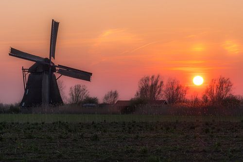Oranje lucht bij Molden de Steendert