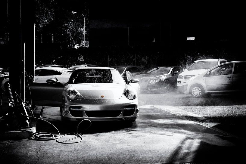Porsche 911 turbo Cabrio Typ 997.1 in special black &amp; white von aRi F. Huber