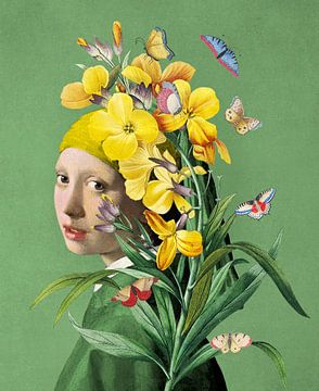 Meisje met de Parel - the Springtime Edition II van Marja van den Hurk