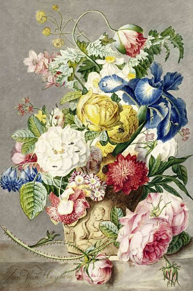 Blumenstrauß , Cornelis Ploos van Amstel (1778) von Atelier Liesjes