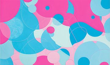 Shapes of pink and blue by Niek Traas