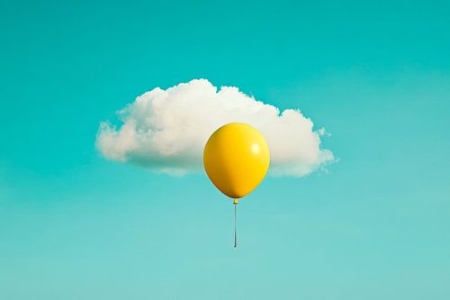 Yellow balloon sky