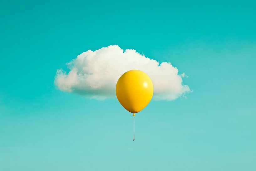 Gelber Ballon Himmel von Poster Art Shop