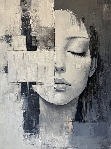 Portrait abstrait moderne