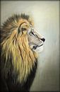 Leeuw...majestic.. ( Olieverfschilderij) van Els Fonteine thumbnail