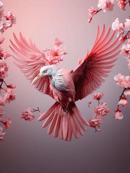 Bird kingdom | pink by Eva Lee