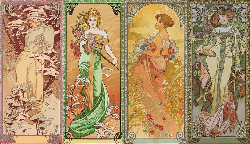 Saisons, Alphonse Mucha par Des maîtres magistraux