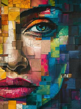 Modern Abstract Portret van SPEQ ART