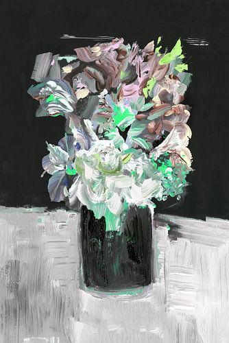 Vibrant Painterly Floral Bouquet