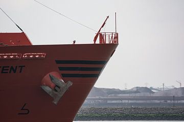 Sailor looking at the port of Rotterdam on his way to sea. by scheepskijkerhavenfotografie