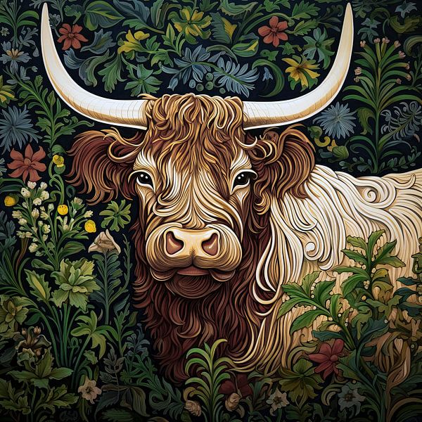 Vache écossaise des Highlands par Vlindertuin-Art