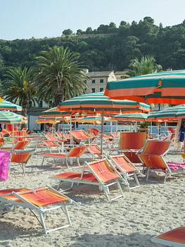 Le Marche, Italy - Travel Photography Art Print - Colorful Umbrellas