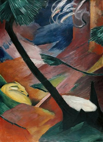 Stag in the Forest II (1912) by Franz Marc