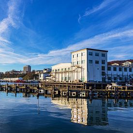 View of the harbour of the town of Sassnitz on the island of Rügen by Rico Ködder