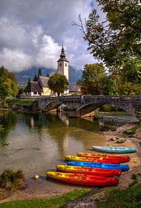 Kirche am Bohinjer See, Slowenien