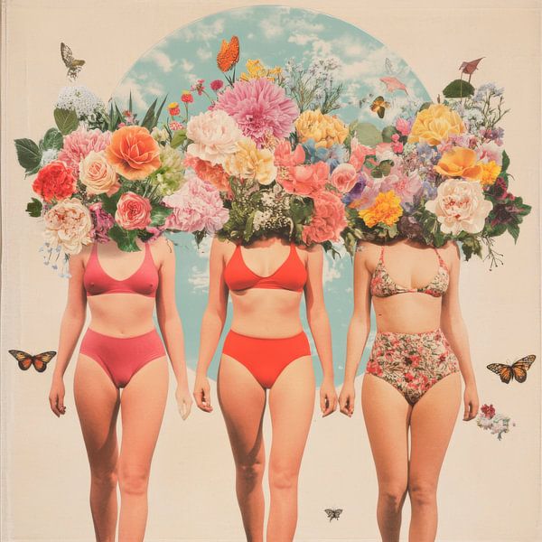 Flower heads in the sunbeam by Poster Art Shop