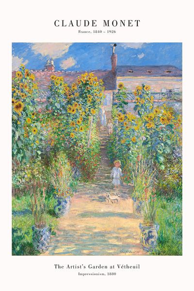 Claude Monet - Le jardin de l'artiste à Vétheuil par Old Masters