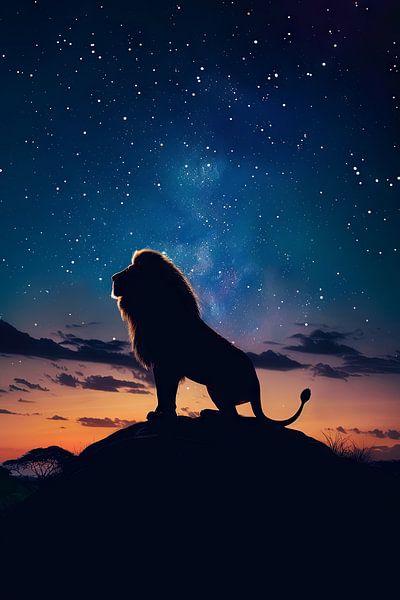 Signe astrologique du Lion par Poster Art Shop