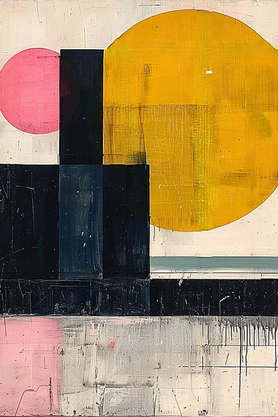 Geometrisch Abstract Kunstwerk met Vormen en Kleuren van Art & Soul Creations