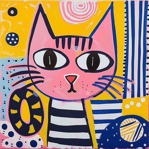 Colorful Cat by Liv ter Riet