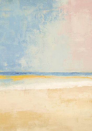Abstracte zeekalmte: zachte strandpastels
