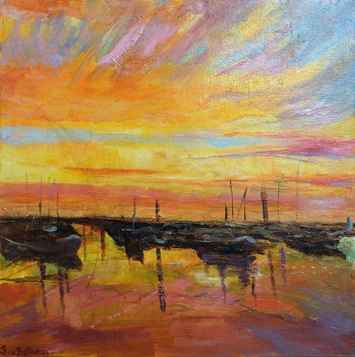 Port du coucher de soleil