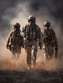 Soldiers in the desert by MNS Designs