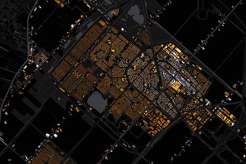Kaart van hoofddorp abstract