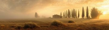 Magisch panorama van Toscane van fernlichtsicht